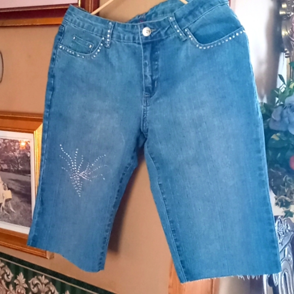 Keep in Touch jean embellished shorts